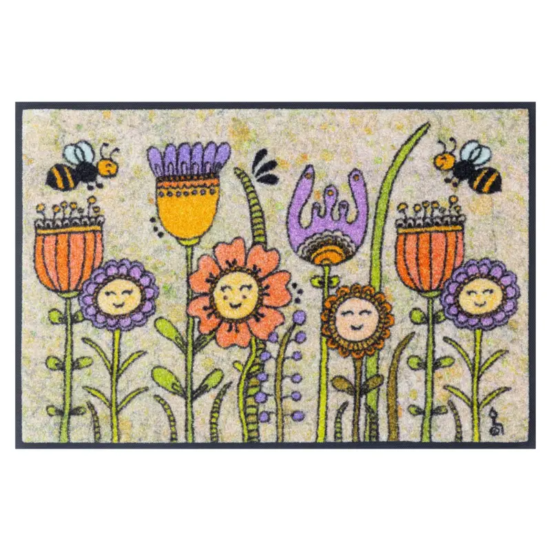 Kleen-Tex Fußmatte 'Friendly Flowers', ca. 75 x 50 cm Echt