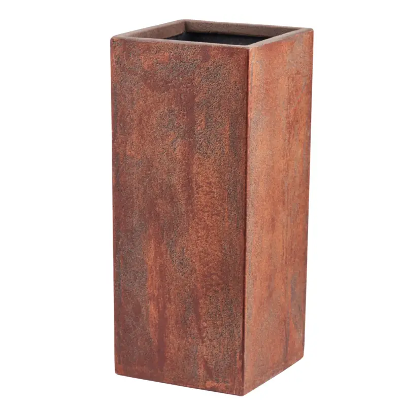 Geprüft Kölles Beste Pflanzgefäß 'Square High', rost, ca. Ø 22 x H 50 cm