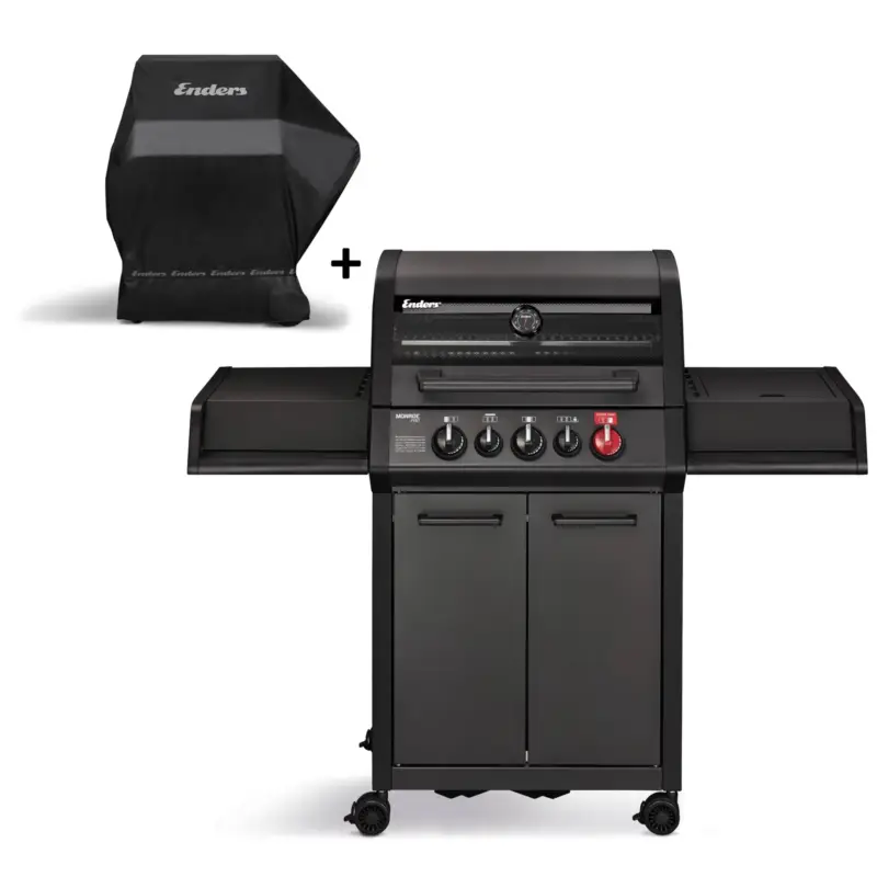 Enders Gasgrill Monroe PRO 3 SIK Turbo Shadow, inkl. Wetterschutzhülle Mega-Angebot