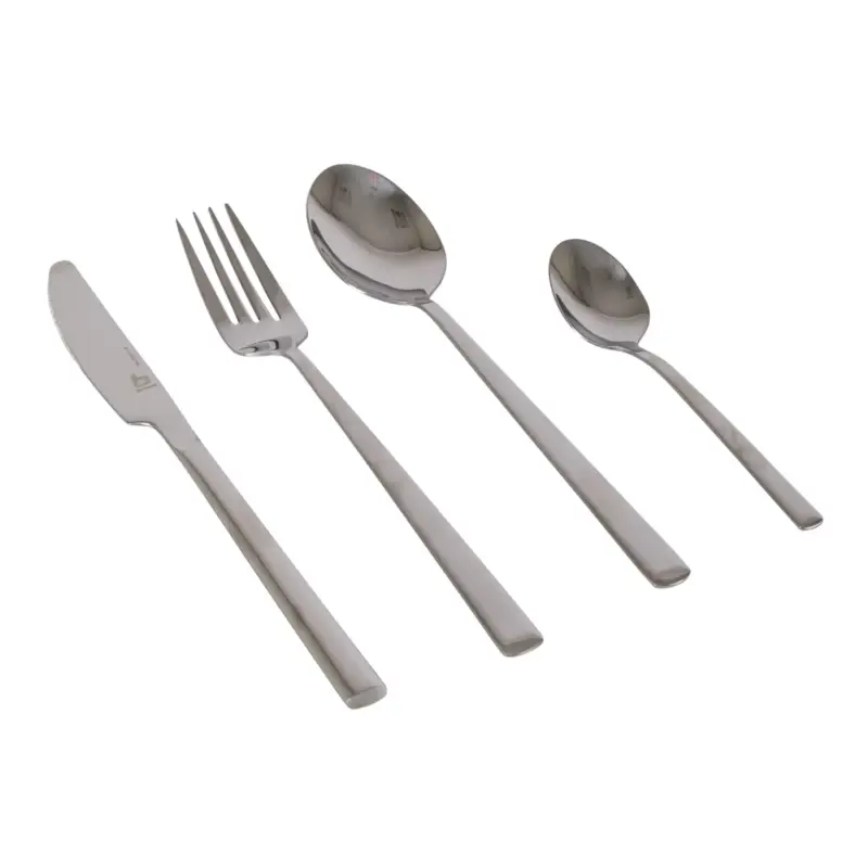 Aktuell Bo-Camp Besteckset, 16-tlg., silber, Edelstahl