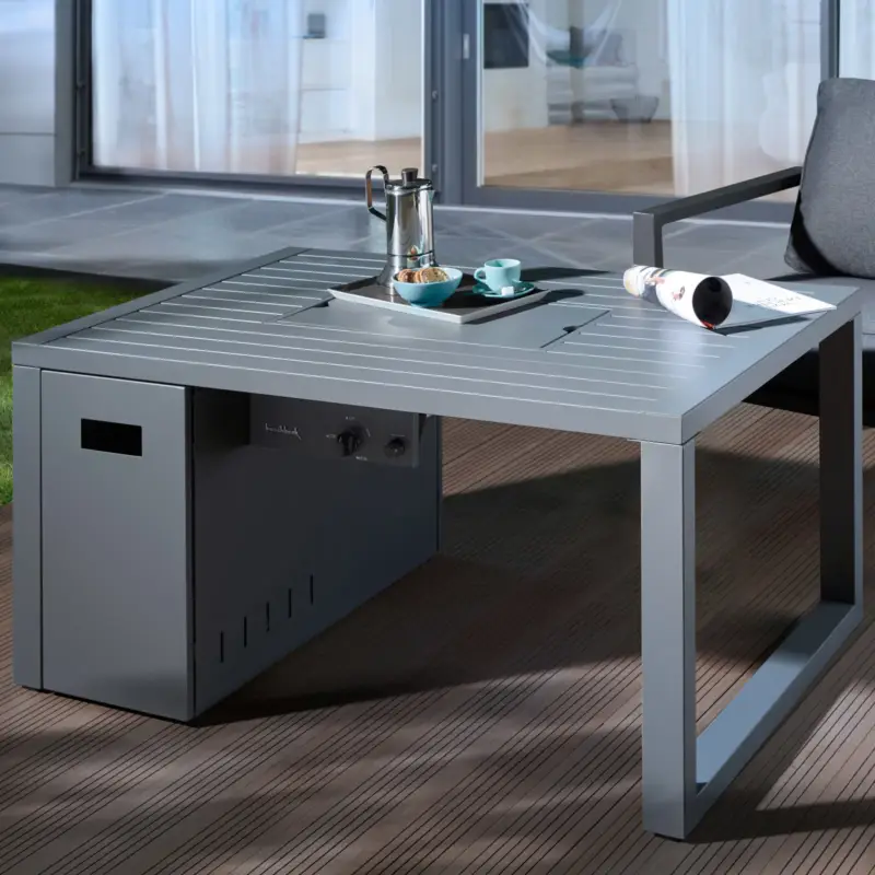 Begrenztes Angebot Buschbeck Loungetisch 'Lagos', grau, ca. 115 x 75 x H58 cm