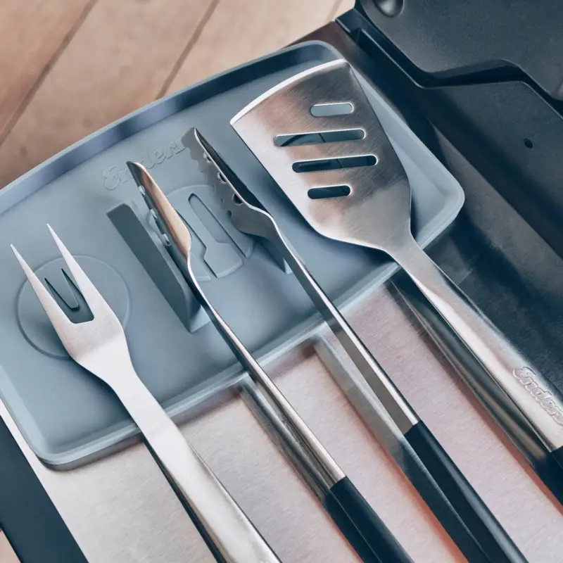Sichere Zahlung Enders Grillbesteck inkl. Tasche, 3er-Set, Edelstahl