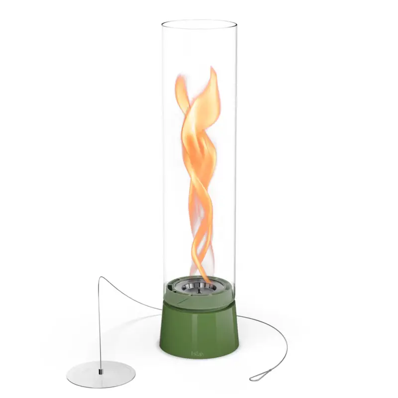 Jetzt Bestellen Höfats Tischfeuer 'Spin Air 1200', grün, Edelstahl, Ø13,8 x H54 cm