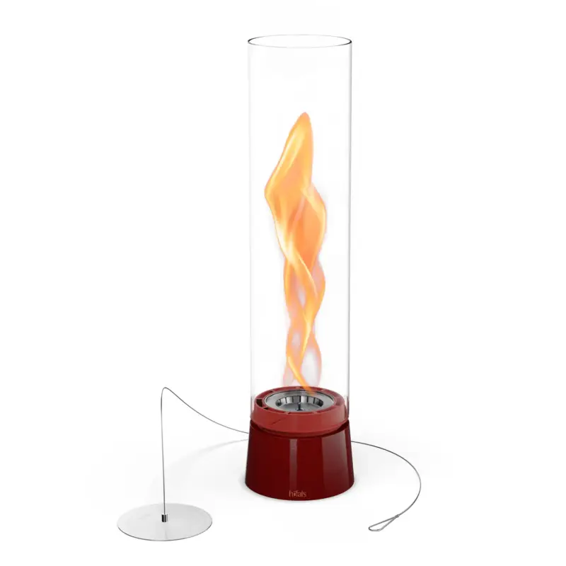 Höfats Tischfeuer 'Spin Air 900', rot, Edelstahl, Ø10,6 x H40,5 cm Direktkauf