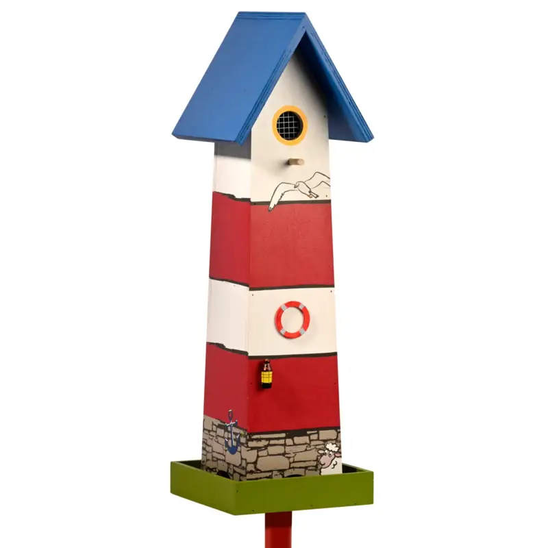 Geprüft Futterhaus 'Leuchtturm' inkl. Ständer, Höhe ca. 211 cm