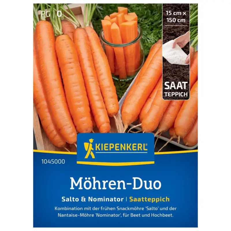 Kiepenkerl Saatteppich Möhren 'Nominator®', 'Salto®', orange Neue Ware
