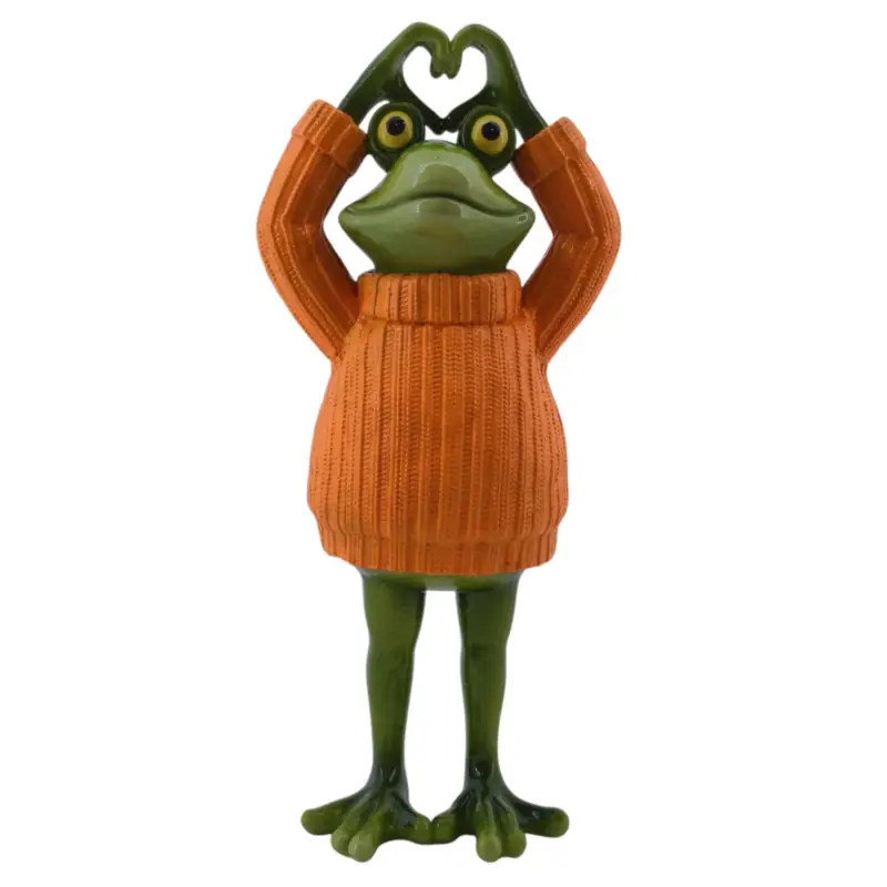 Schnäppchen Dekofigur 'Frosch mit Herzzeichen', Höhe ca. 27 cm