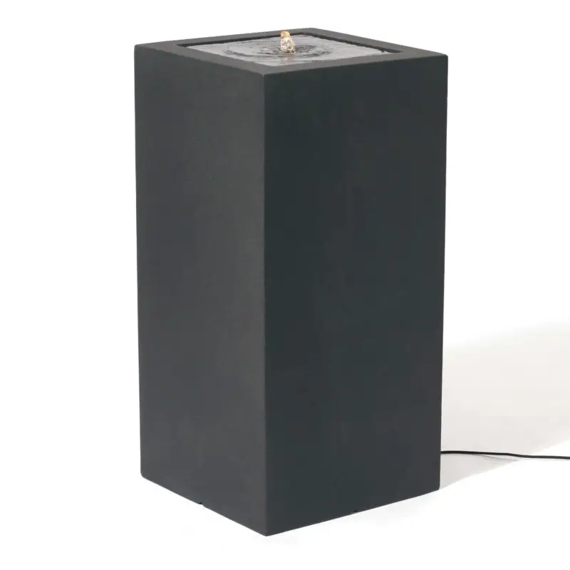 Must-Have Kirschke Steingutbrunnen 'Sabadell', anthrazit, Ø 37 x H 75 cm
