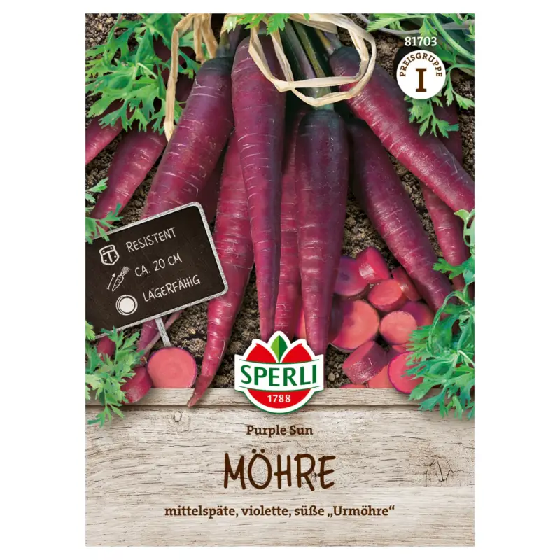 Zertifiziert Sperli Saatgut Möhre 'Purple Sun', violett