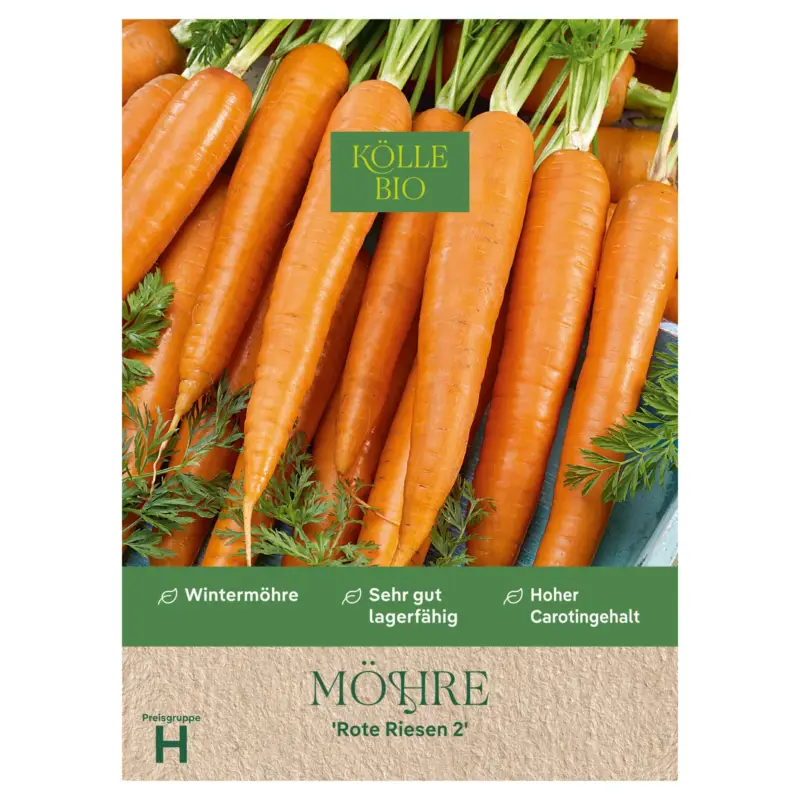 Kölle Bio Saatgut Möhre 'Rote Riesen 2', orange Knallerangebot