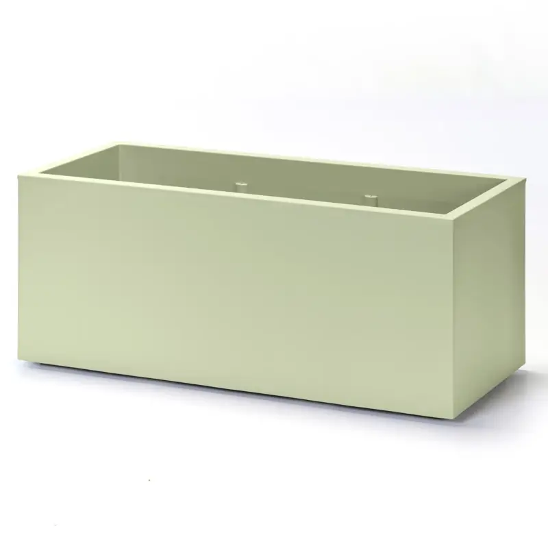 Highlight Euro 3 Plast Pflanzkasten 'Kebe', grün, ca. 99,5 x 39,5 x H 39,5 cm