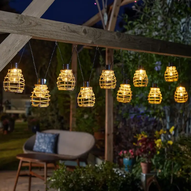 Solange Der Vorrat Reicht Solarlichterkette 'Rattan'