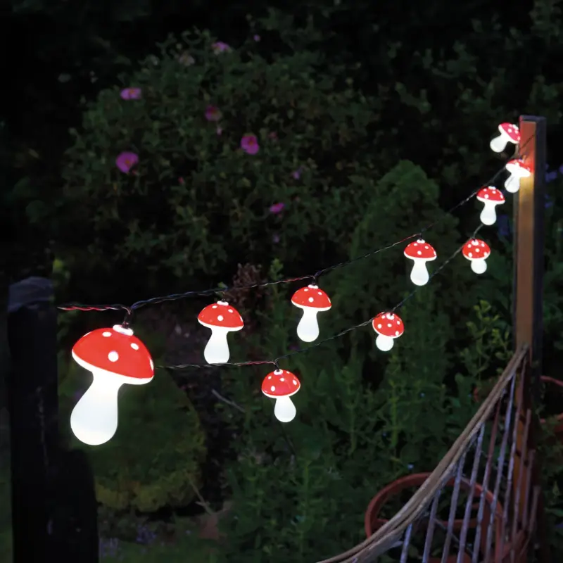 Solarlichterkette 'Pilze', Länge ca. 4,7 m Finale Aktion