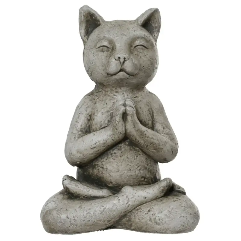 Kölle Gartenstatue Katze, dunkelgrau, Höhe ca. 37 cm Garantierte Lieferung