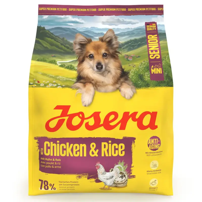 Josera Hundefutter Mini Senior mit Huhn & Reis, 900g Neu
