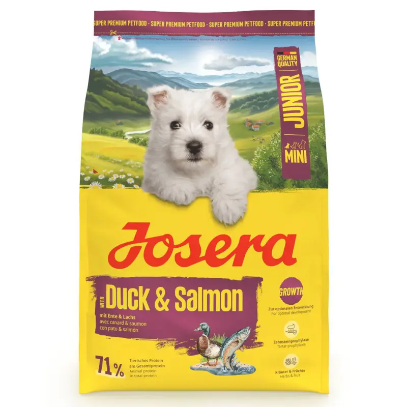 Versand Am Gleichen Tag Josera Hundefutter Junior mit Ente & Lachs, 3kg