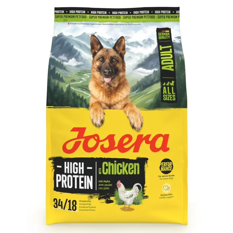 Josera Hundefutter High Protein Adult mit Huhn, 3kg Neu