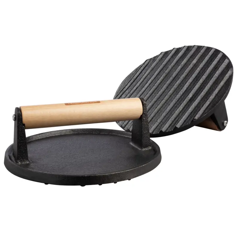 Tramontina Churrasco Grillpresse 'Black', schwarz, Ø 17 cm Preisreduziert