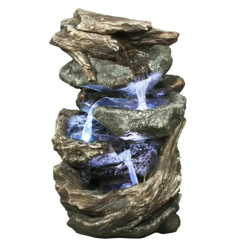 Kölle Brunnen 'Tom' inkl. Pumpe & Licht, braun, ca. 17 x 12,5 x 27,5 cm Saisonangebot