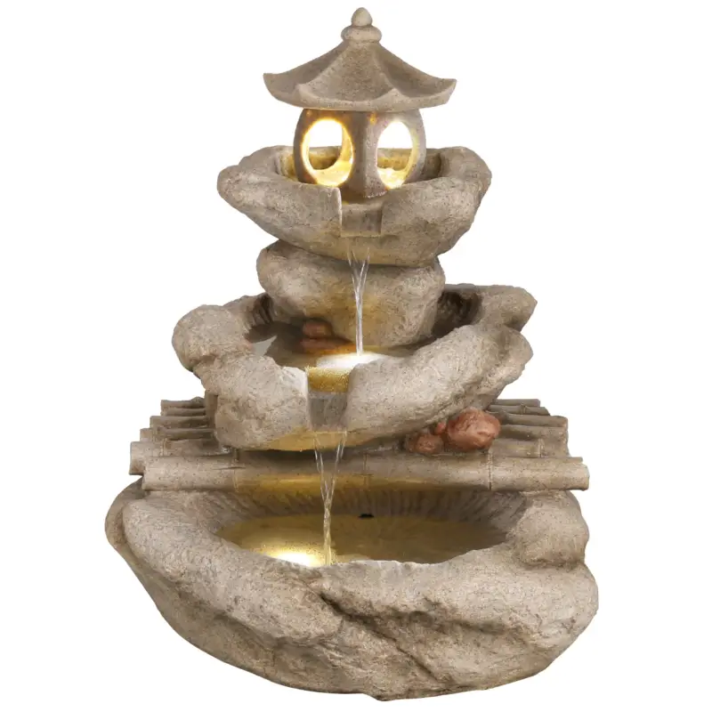 Kölle Brunnen 'Tim' inkl. Pumpe & Licht, beige, ca. 65 x 57 x 80 cm Bestpreis
