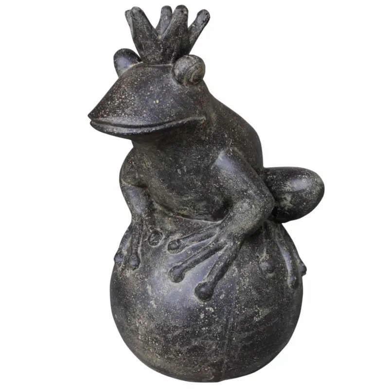 Saisonangebot Dekofigur 'Froschprinz', grau, Höhe ca. 55 cm