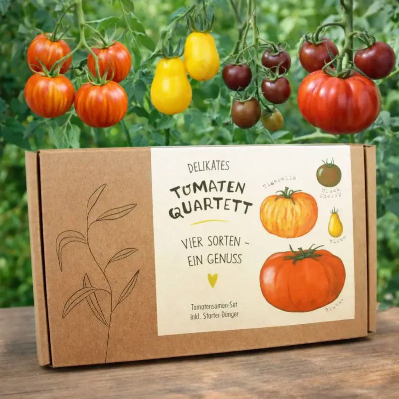 Sonderaktion Saatgut-Set 'Tomatenquartett' inkl. Dünger