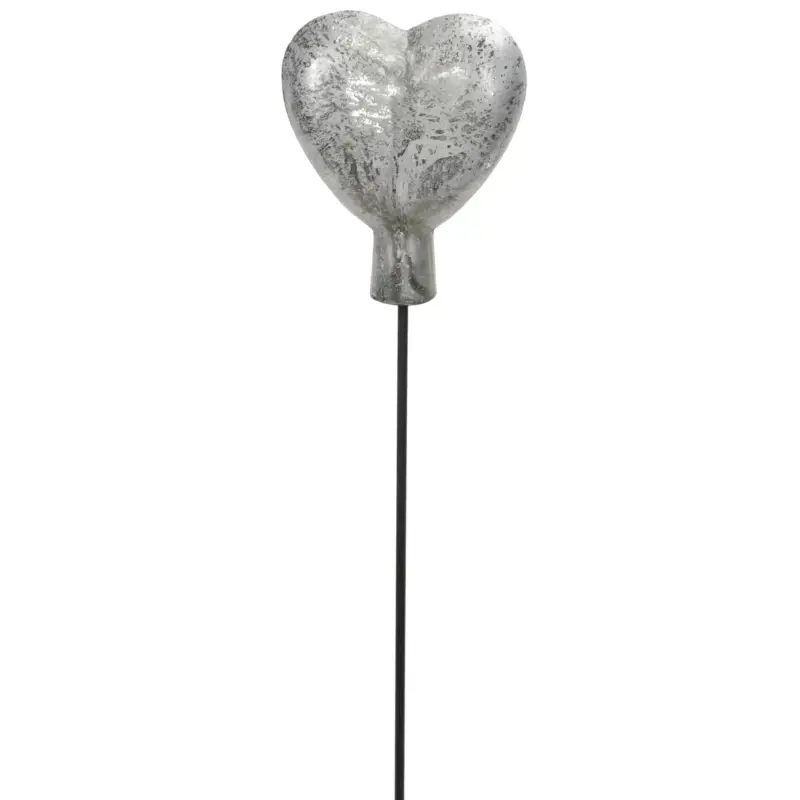 Versand Am Gleichen Tag Herz auf Stab, silber, Höhe ca. 135 cm