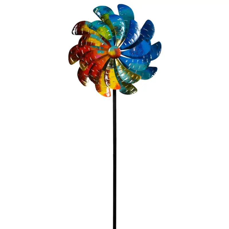 Billig Windrad am Stab, bunt, Höhe ca. 180 cm