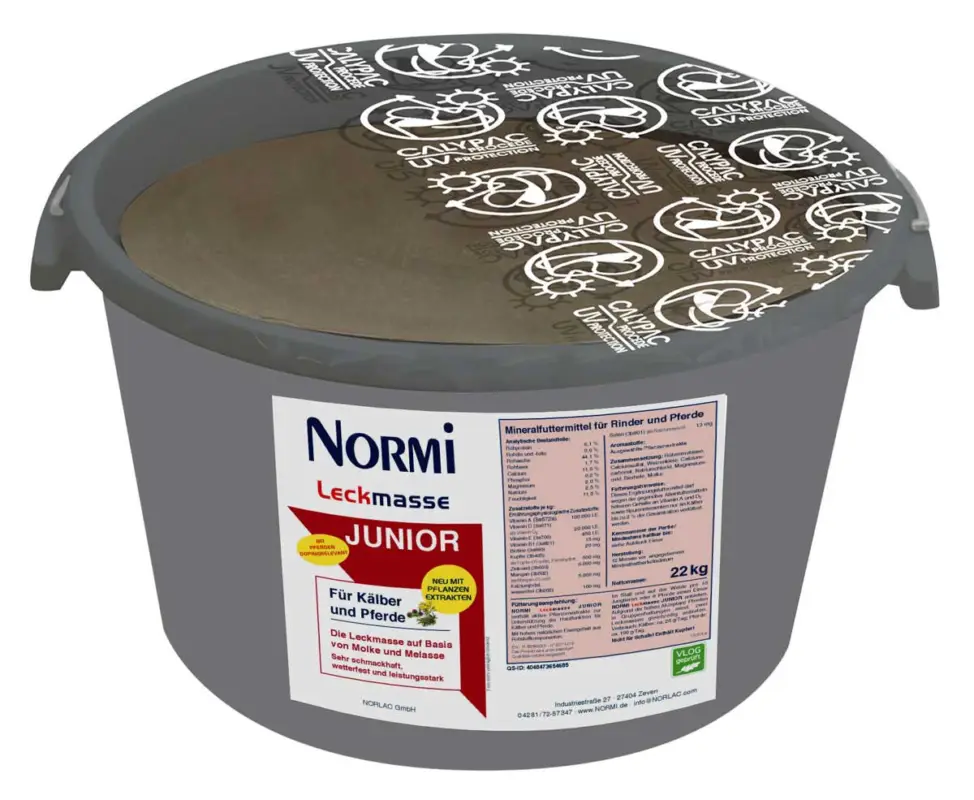NORMI® Leckmasse JUNIOR | 22 kg | für Kälber und Jungrinder - mit Bierhefe Preiswert