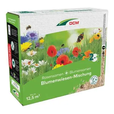 Blumensamen Blumenwiesen-Mischung (2in1) 265 g mit Rasensamen -Cuxin DCM Heißes Angebot