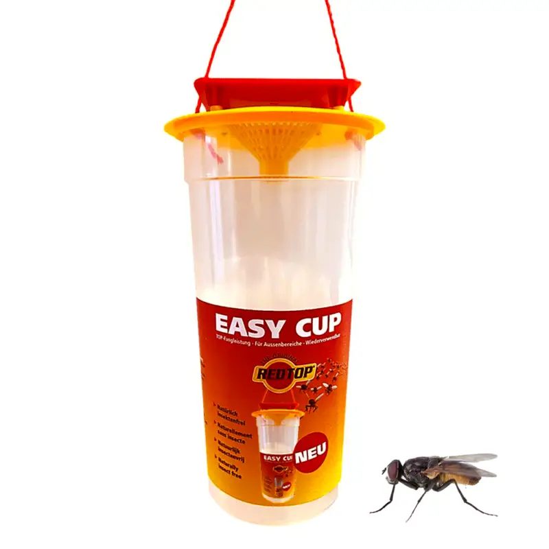 REDTOP® Fliegenfalle EASY CUP | 750 ml(Mehrwegmodell) Begrenztes Angebot