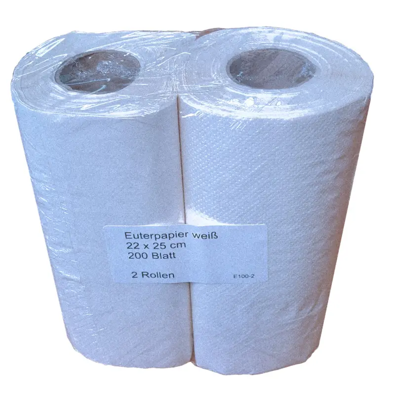 Mega-Angebot Nassreißfestes Papier weiß Doppelrolle 2x200 Blatt