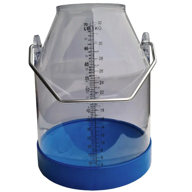 Melkeimer 33 L transparent / blau | PVC Eimer mit Skala Sonderaktion