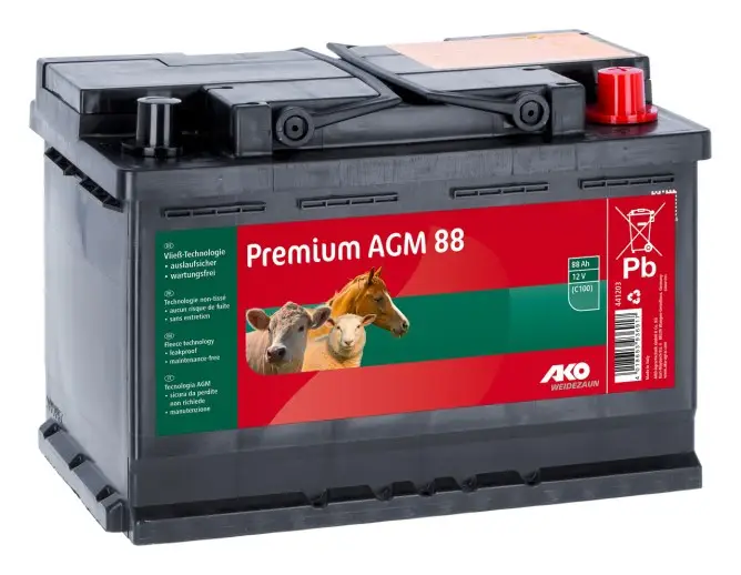 Premium AGM Akku 12 V - 88 AH (C100) Weidezaunakku Jetzt Bestellen
