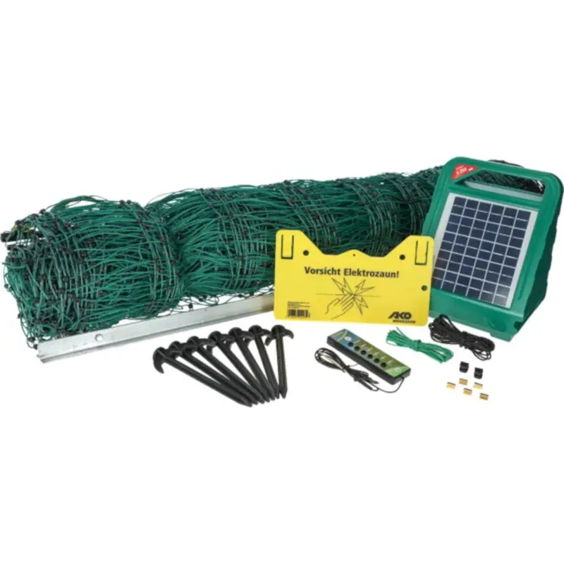 Hundezaun / Geflügelnetz-Set 50 m, 106 cm grün inkl. Solar Gerät Sun Power Neue Kollektion
