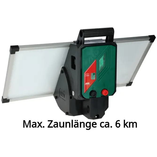 Neuheit AKO Sun Power S 3000 Solarmodul 3 Joule Solar Weidezaungerät