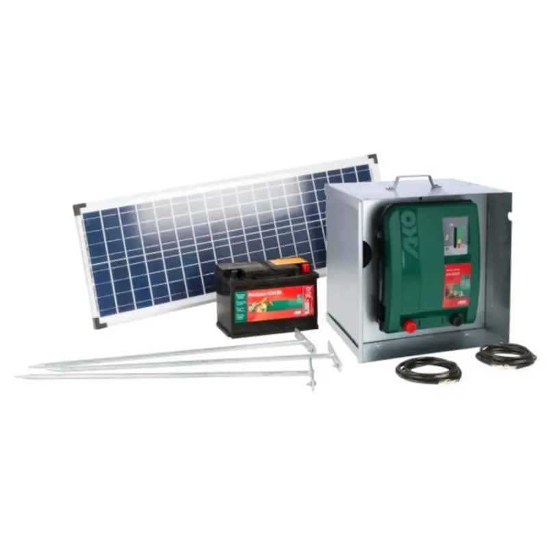 AKO Mobil Power AN 6000 Solar-Komplettset | 12 V Weidezaungerät 5 Joule Must-Have