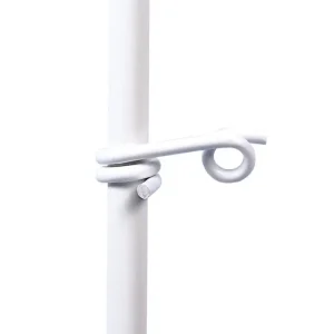 Bestpreis Kunststoffpfähle weiß 158cm mit Einzeltritt Bodennagel 26 cm