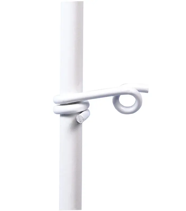 Bestpreis Kunststoffpfähle weiß 158cm mit Einzeltritt Bodennagel 26 cm