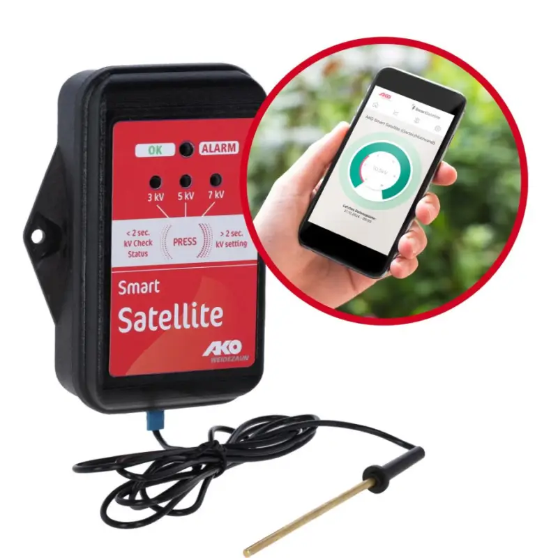 Neuheit AKO Smart Satellite Weidezaunprüfer Online per App über LTE Netz