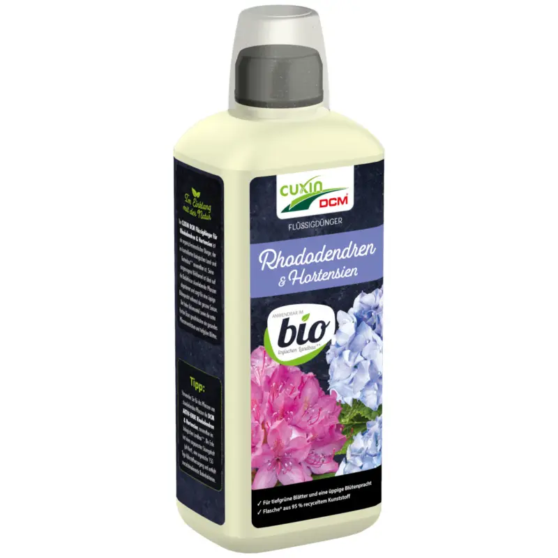 Heißes Angebot Flüssigdünger Rhododendren & Hortensien BIO 800 ml - Cuxin DCM