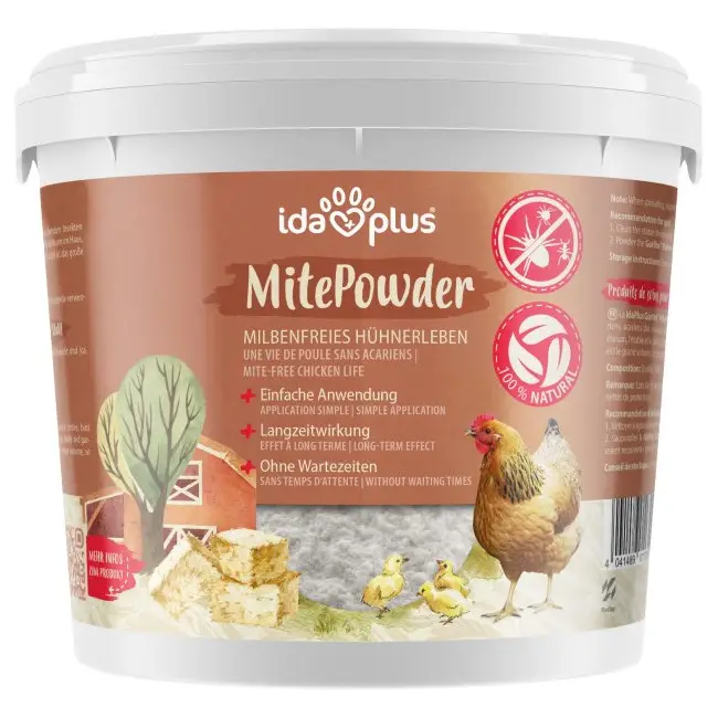 IdaPlus MitePowder 250g Hühnerstall Reinigung gegen Vogelmilben Nur Für Kurze Zeit