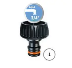 Hahnstück 3/4" Gartenschlauch / Anschluss für Wasserhahn Begrenztes Angebot