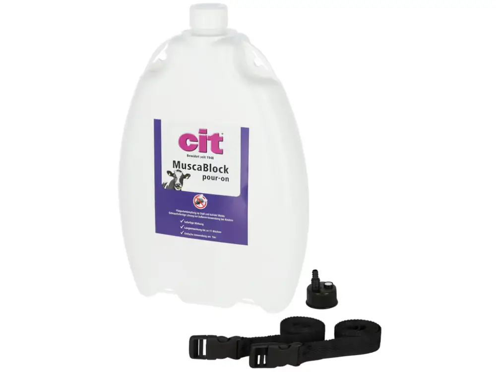 Meistverkauft cit MuscaBlock pour-on | 2,5 Liter | gebrauchsfertige pour-on-Lösung gegen Fliegen, Bremsen und Stechmücken