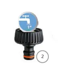 Hahnstück 1" Gartenschlauch / Anschluss für Wasserhahn Sonderaktion