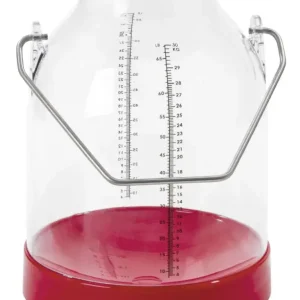 Finale Aktion Melkeimer 30 L transparent | rot | PVC Eimer durchsichtig mit Skala