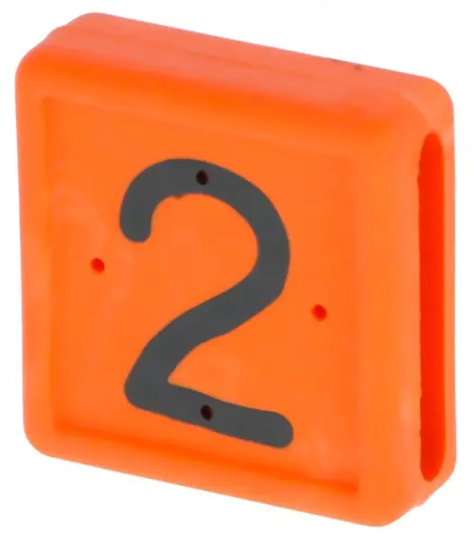 Fußbandnummern orange Nr. 2- 10 Stück Neu Im Sortiment