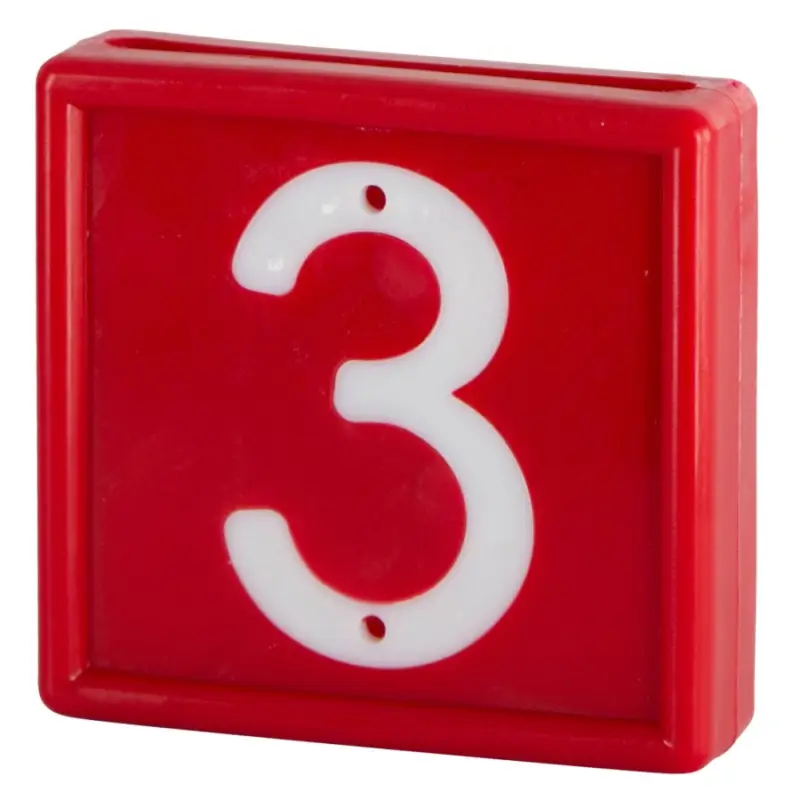 Versand Am Gleichen Tag Nummernblock 10 St. zum einschlaufen in Halsband bis 40 mm rot Nr. 3