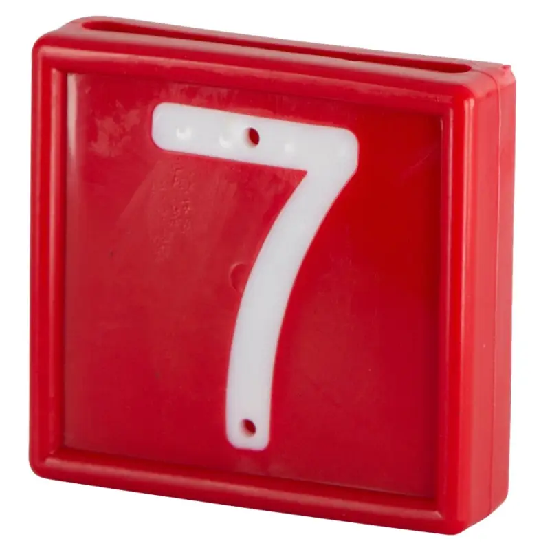 Nummernblock 10 St. zum einschlaufen in Halsband bis 40 mm rot Nr. 7 Online Kaufen