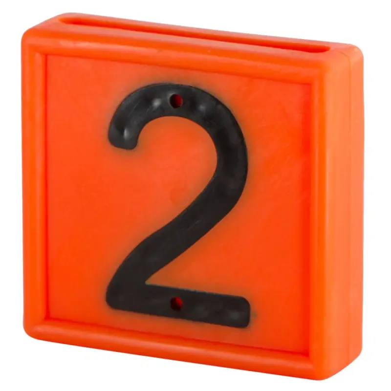 Angebot Nummernblock 10 St. zum einschlaufen in Halsband bis 40 mm orange